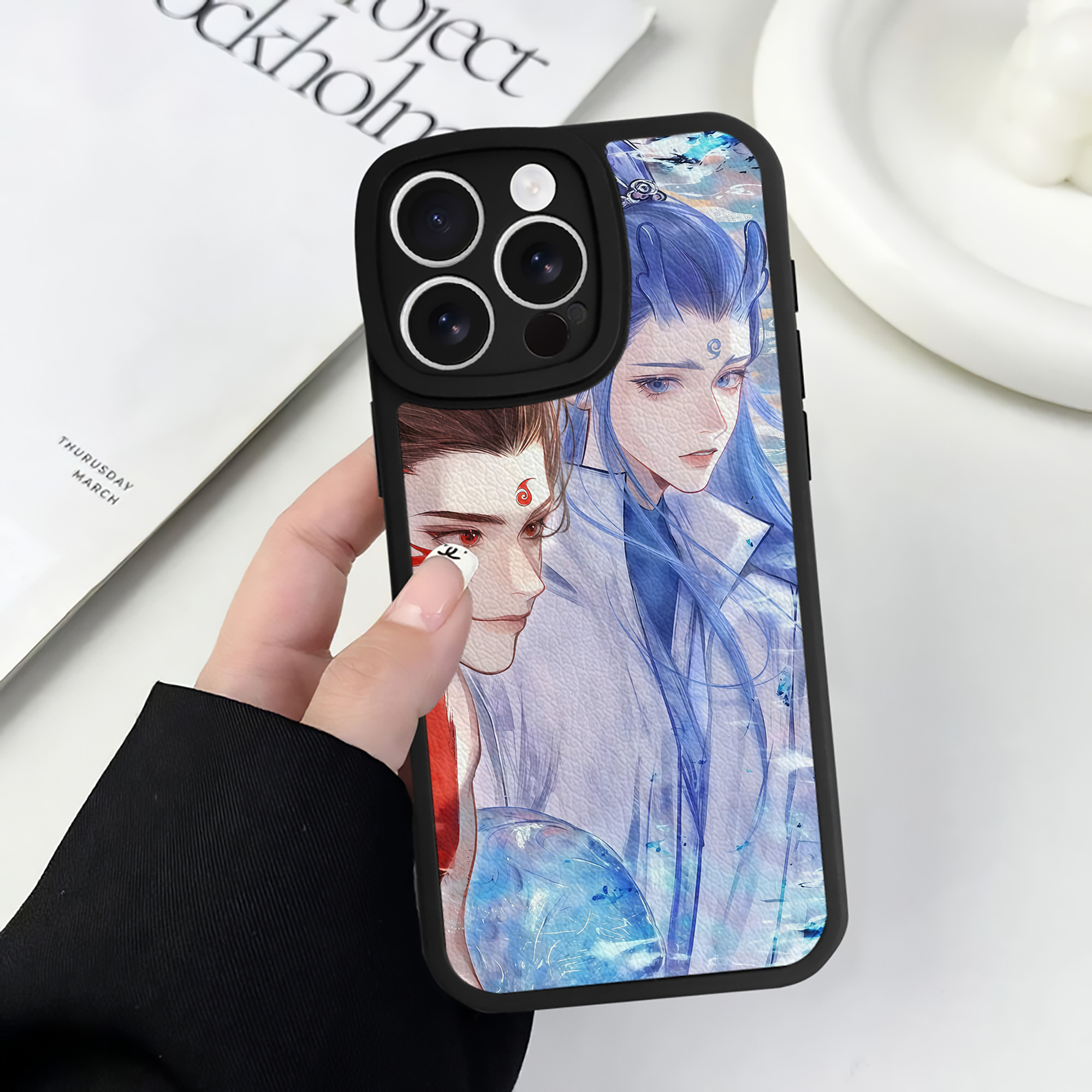 （画像用） Ne Zha 2 ナタ 魔童の大暴れ 【iPhone 16シリーズ対応】シリコンスマホケース（レザー調） 材質：シリコン